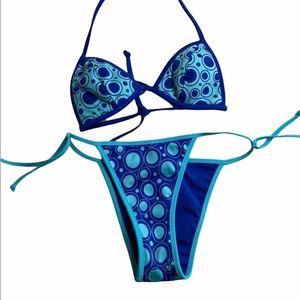 Women’s reversible polka dot string bikini size Medium